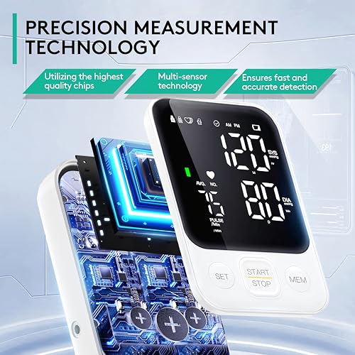 Oklar FDA Cleared Blood Pressure Monitor Upper Arm BP Machine for Home Use White