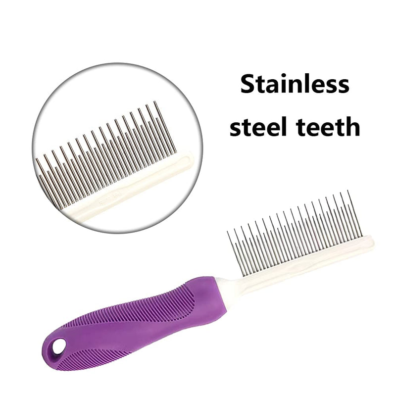 Detangling Pet Hair Comb Pet Grooming Comb Long Stainless Steel Teeth Comb for Dogs Cats - BeesActive Australia