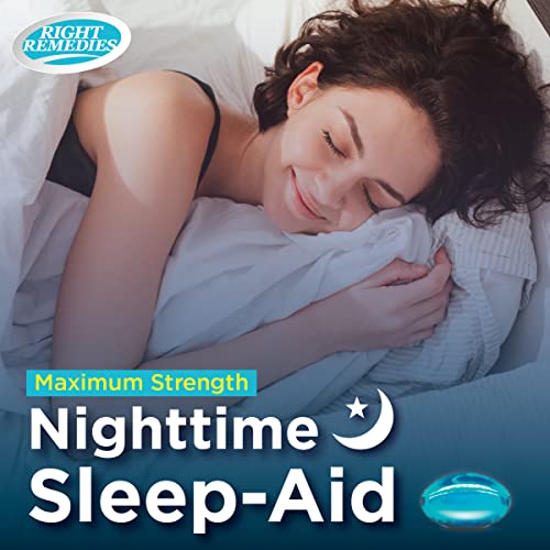 RIGHT REMEDIES Nighttime Sleep Aid Softgels, 50 mg, 275 Softgels 275 Count (Pack of 1)