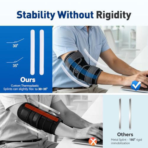 Elbow Brace for Cubital Tunnel & Ulnar Nerve – Night Splint for Sleep, M
