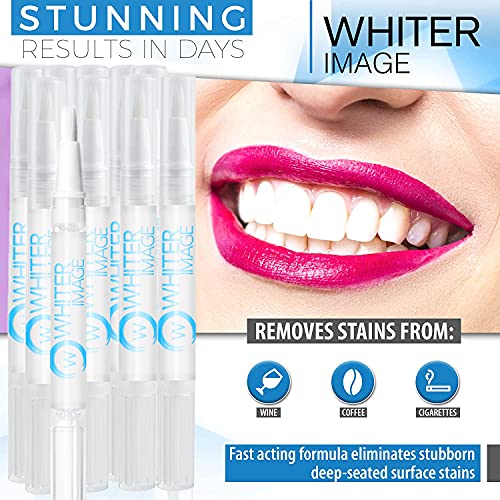 Whiter Image Mini Togo Teeth Whitening Pen 10 Pack, Erases Teeth Stains and Strengthens Enamel, Restorative Serum Gel That Reverses Enamel Damage from Bleaching On The Go for Up to 150 Applications Whitening Pens 10-Pack