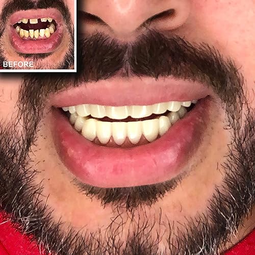 Instant Smile Comfort Fit Flex Teeth, Upper and Lower Natural Shade Set