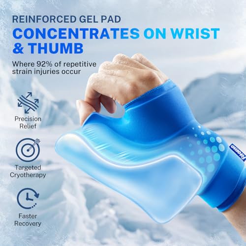 Wrist Brace (1 Pack) & Ice Wrap Bundle