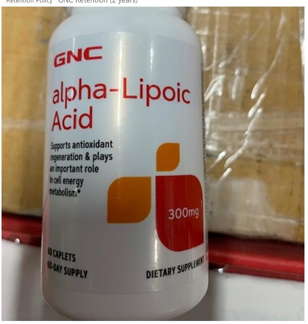 GNC Alpha-Lipoic Acid 300mg, Antioxidant Regeneration, 60 Count | Supports Regeneration of Vitamin E, Vitamin C and Glutathione, Promotes Cell Energy Production, Gluten-Free and Dairy-Free