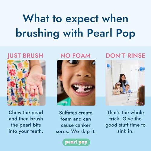 Gummy Toothpaste Pearls for Kids & Adults – Fluoride Free, Soft & Chewy Tooth Paste, Mess-Free Travel Alternative with Nano-Hydroxyapatite (nHAP) & Xylitol, Bubble Gum, 65ct 65 Count (Pack of 1)