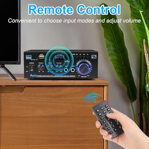 AK45 Bluetooth 5.0 Audio Amplifier 400W 2 Channel Stereo Receiver AK45