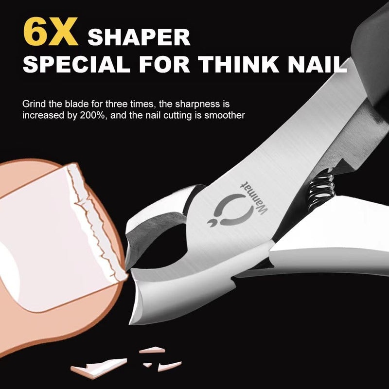 5 in 1 Professional Toenail Clippers for Thinck & Ingrown Nails, Upgraded Podiatrist Toe Nail Clippers for Men, Sharp Blade Nail Cutter Set, Wanmat 5pic-2 - BeesActive Australia
