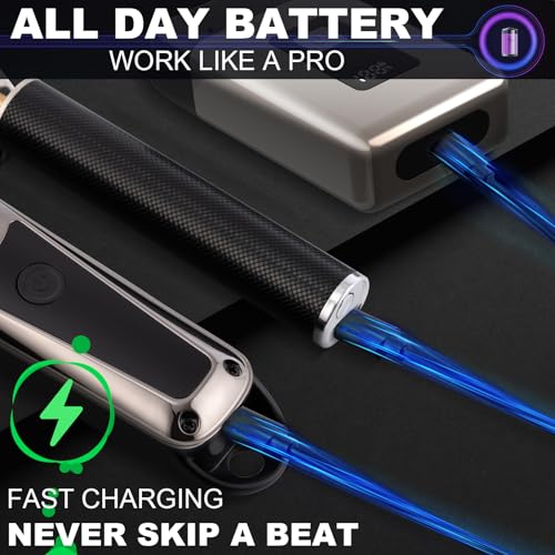 3in1 Hair Clippers Set for Men,Hair Clipper Trimmer with LED Display,Professional Cordless Hair Clipper Shaver Beard Trimmer, Hair Cutting Machine,Fathers Day Gift for Dad Men Husband Black