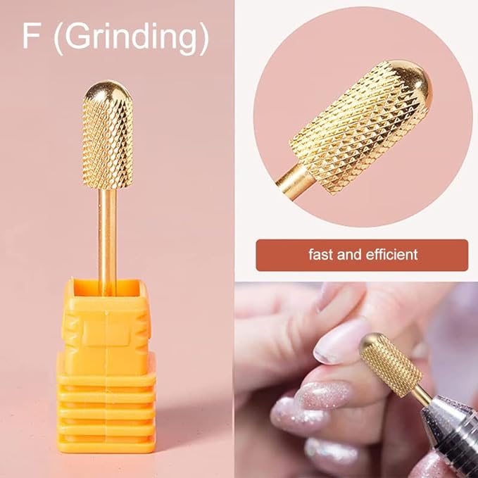 Yyiingkku Nail Art Drill Bit for Nail Machine, 3 Sizes F(Fine Grinding), C (Coarse Grinding), Medium Finish, Grinding Nail, Polishing Head, Nail Machine Attachment, Perfect for Removing Acrylic and Thick Hard Gels, Practical - BeesActive Australia