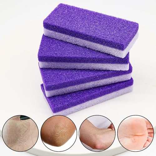 Foot Pumice Stone 4 Pack Pedicure Stone for Feet (Purple) Purple 1 Count (Pack of 4)