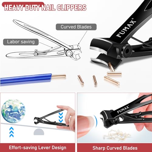 Toenail Clippers for Thick Toenails with Wide Jaw Opening