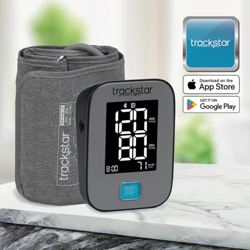 trackstar Smart Upper Arm Blood Pressure Monitor, Bluetooth
