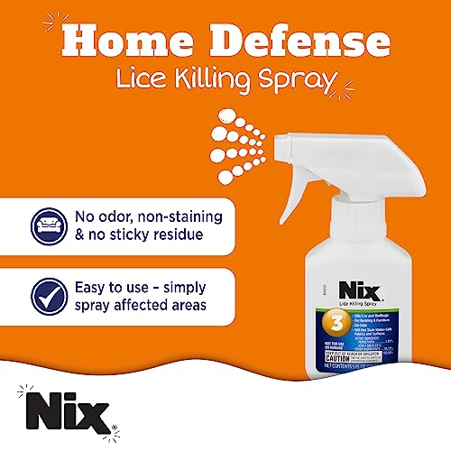 Nix Lice & Bedbug Killing Spray for Home, Bedding & Furniture and Ezy Dose Kids Lice and Eggs Comb Pack of 2 (Short/Long)