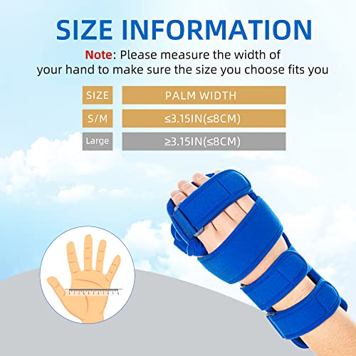 Fanwer Resting Hand Splint, Stroke Hand Therapy Equipment for Stroke Recovery Patients, Carpal Tunnel Syndrome, Arthritis, Tendinitis, Metacarpal Breaks (Medium Left) Medium Left