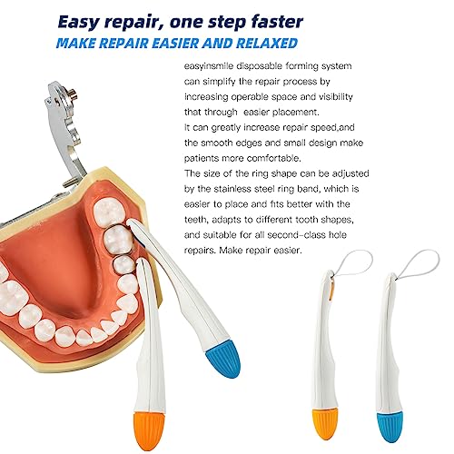 Dental Matrix Bands 4.5/6MM Proformed Matrix System Standard/Curved Disposable Matrices Adjustable Metal Matrix Ring (4.5MM Curved 50PCS) 4.5MM Curved 50PCS