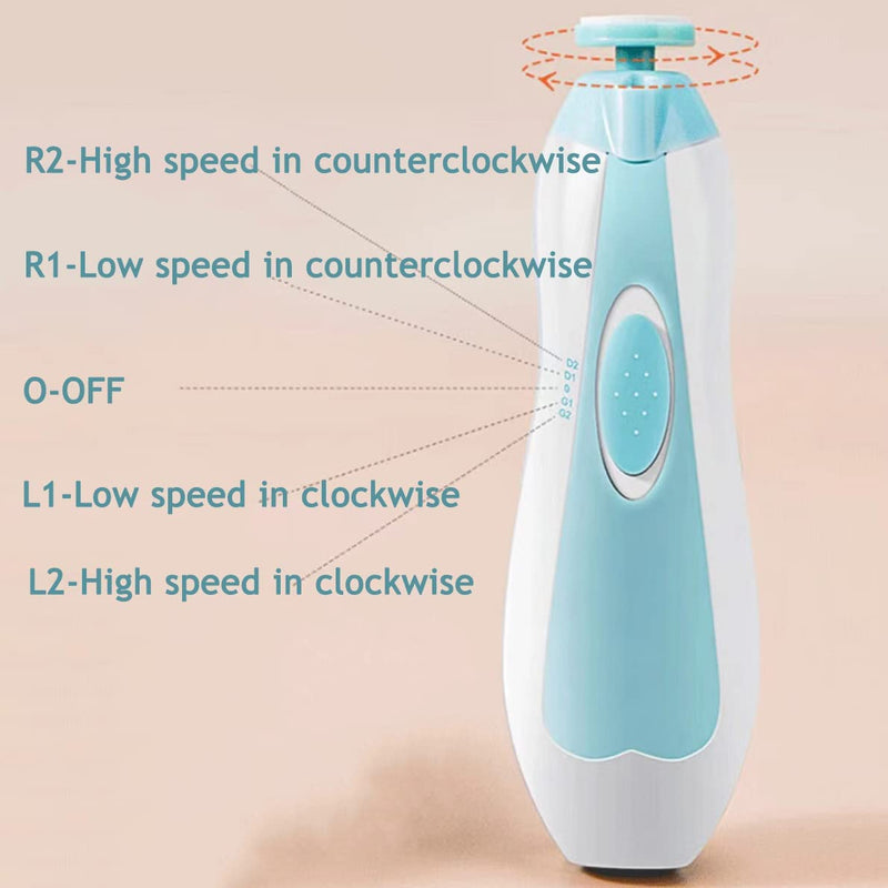 PandaEar Baby Healthcare and Grooming Kit, Baby Nursery Health Care Set, Electric Safety Nail Trimmer Newborn Essentials Kit for Infant Toddlers Kids (19 in 1, Blue) - BeesActive Australia