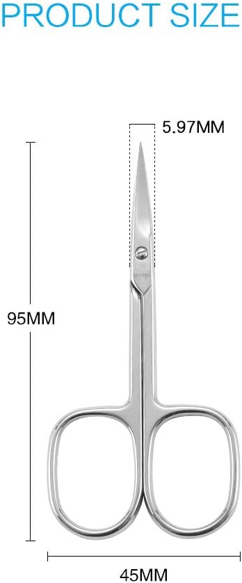 LIVINGO Eyebrow Scissors Premium Stainless Steel Cuticle Eyebrow Cutting Scissors Curved Blade Cosmetic Scissors Nail Clippers with Storage Box -  Australia