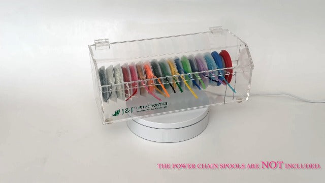 J&J Ortho Orthodontic Elastic Power Chain Dispenser Reel Box with Lid