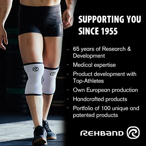 Rehband 5mm Neoprene Shin Calf Sleeve, Compression Support Men & Women for Calf and Shin, Promotes Blood Circulation, Ideal for Strength Training Black - 1 Piece Small