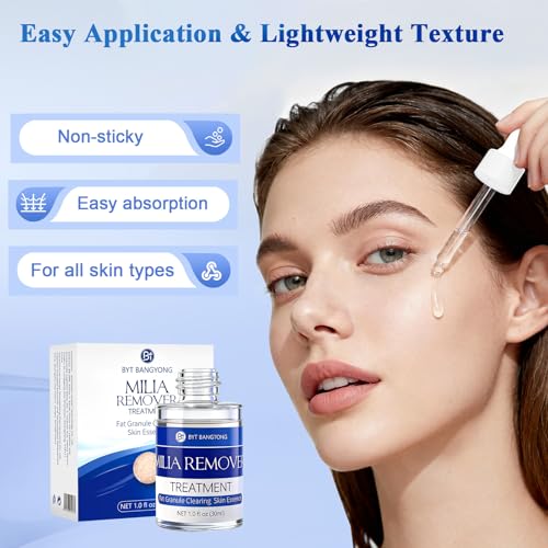 Milia Remover for Face & Eyelids, Milia Remover Treatment with 1% Salicylic Acid for Acne, Milia Removal Serum for Men & Women