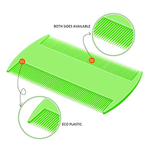 Boao 6 Pack Flea Comb Pet,Pink, Green, Purple, Yellow Pink, Green, Purple, Yellow