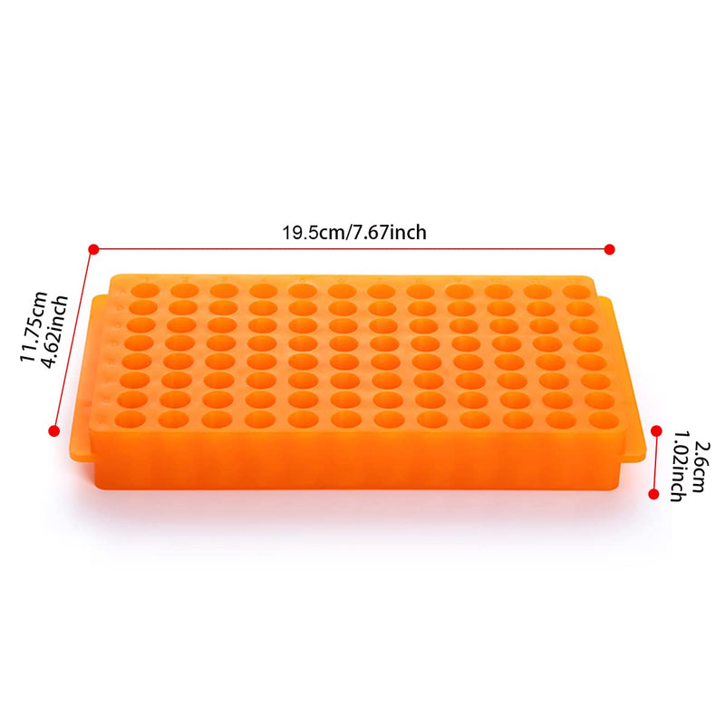 5PCS Tube Rack,Test Tube Rack with Double Panel 96 Positions for Microcentrifuge Tubes 0.5ml/1.5ml/2ml and Refrigeration Tubes 1.8ml