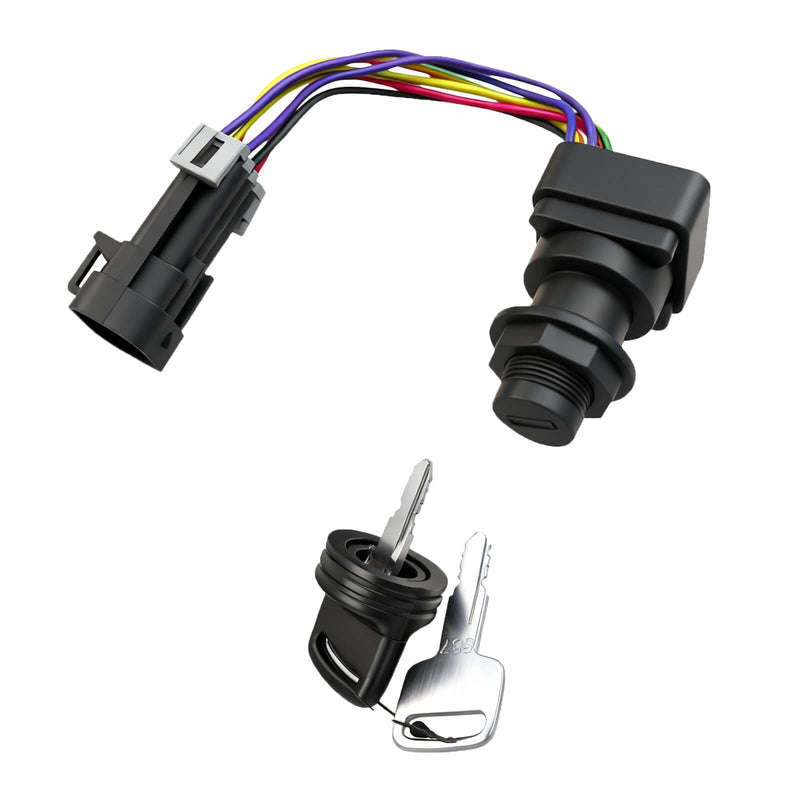 87-897716K01 Ignition Switch with Harness 3-Position Fit for Mercury Marine Quicksilver Outboard Motor 8M0059686 897716 Boat Engine Ignition Key Switch