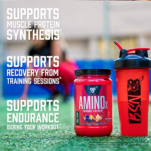 BSN Amino X BCAAs Recovery Powder, Caffeine Free, Fruit Punch, 30 Servings 15.34 Ounce (30 Servings, Pack of 1)