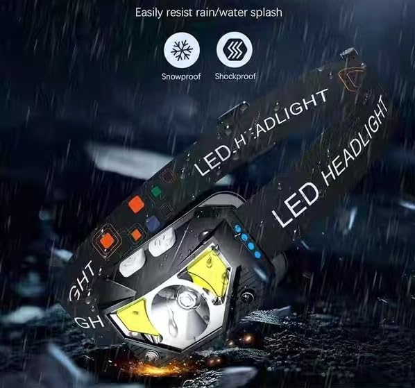 Headlamp,2-Pack Rechargeable,Superlight Flashlight,1200 Lumen Ultra-Light Bright LED Headlight with White and Red Light,Waterproof Motion Sensor,8 Modes for Hiking,Fishing,Camping,Running - BeesActive Australia