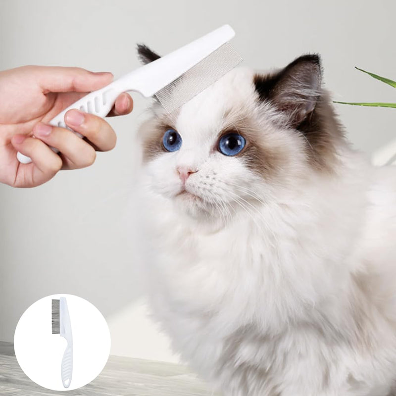 4 PACK Pet Hair Comb Flea Comb Multifunctional Pet Hair Comb Flea Tear Stain Removal Cat Comb Pets Grooming Comb Kit for Grooming and Dehairing Face and Paws - BeesActive Australia
