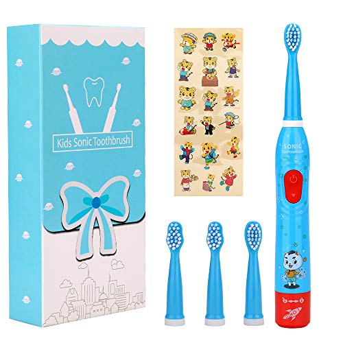 OJV 8620 Musical Electric Toothbrushes 8630 Kids Sonic Electric Toothbrushes (Pink+Bule)