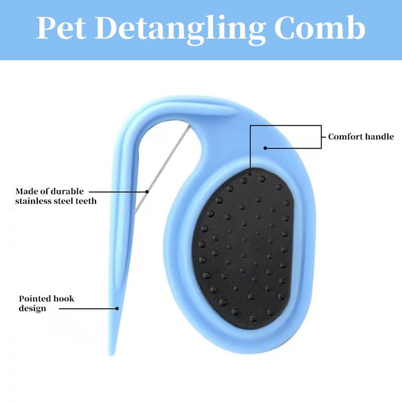 Knot comb for pets, 2 pieces massage comb for cats, cat grooming comb, combs, pet supplies, portable detangling comb for cats for medium long hair, pet knots - BeesActive Australia