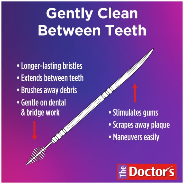 The Doctor's BrushPicks Interdental Toothpicks, Soft Rubber Dental Picks for Teeth Cleaning, Removes Food Debris, Stimulates Gums, Helps Fight Gingivitis, 120 Count (Pack of 11) 120 Count (Pack of 11)