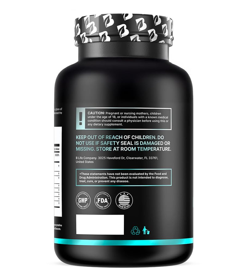 Lion’s Mane Mushroom Capsules – Memory, Focus & Clarity – Nootropic Brain Supplement with Ashwagandha, Thiamin (B1), Magnesium L-Threonate – Cognitive and Brain Support for Mental Energy, 120 Caps 120 Count (Pack of 1)