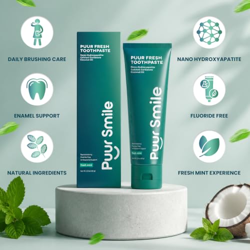 Puur Smile Puur Fresh Fluoride Free Toothpaste with Nano Hydroxyapatite
