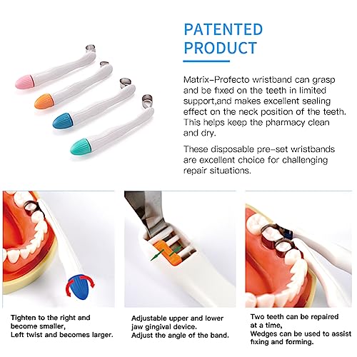 Dental Matrix Bands 4.5/6MM Proformed Matrix System Standard/Curved Disposable Matrices Adjustable Metal Matrix Ring (4.5MM Curved 50PCS) 4.5MM Curved 50PCS