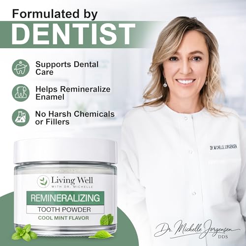 Living Well with Dr. Michelle Remineralizing Tooth Powder, Cool Mint Remineralizing - Cool Mint