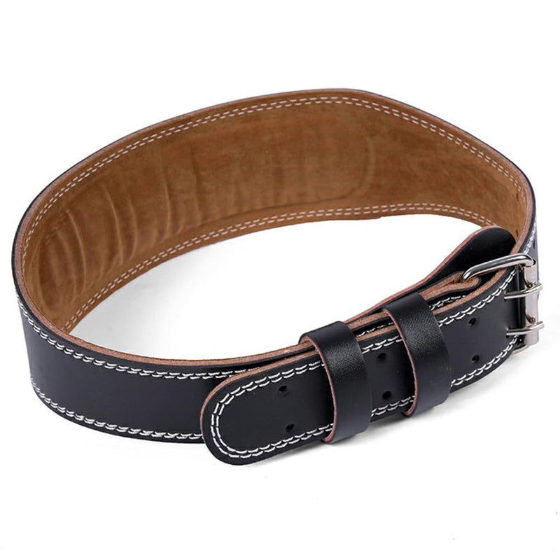 VANZACK Weightlifting Belt Pu Leather Adjustable Back Support Lumbar Brace Strap for Squats Deadlifts Powerlifting Training Black 120X11CM - BeesActive Australia