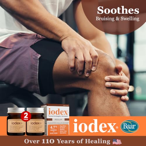 Baar Iodex Topical Ointment, 4.7% Iodine, 1 oz, Pack of 2