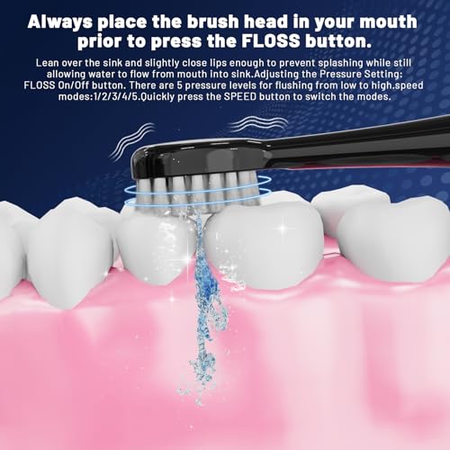 Electric Toothbrush with Water Flosser,Portable Power Flossing Toothbrush
