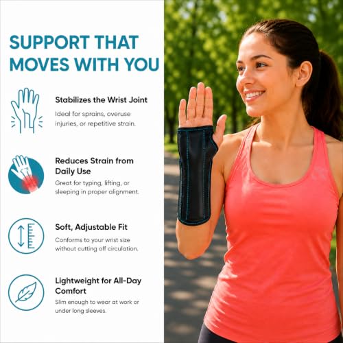 Q-Fit Wrist Splint | Advanced Anatomical Wrist Support with BOA Q-Fit Compression System for Carpal Tunnel, TFCC & Radial Nerve Relief | Adjustable Aluminum Palmar Splint Stabilizer for Recovery & Pain Relief | Small Left Standard LEFT WRIST