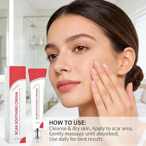 Scar Soothing Cream & Smoothing Cream for Scars - Gentle Care for Sensitive Skin, Helps Improve Appearance of Scars, Reduces Redness, Lightweight Non-Greasy Formula