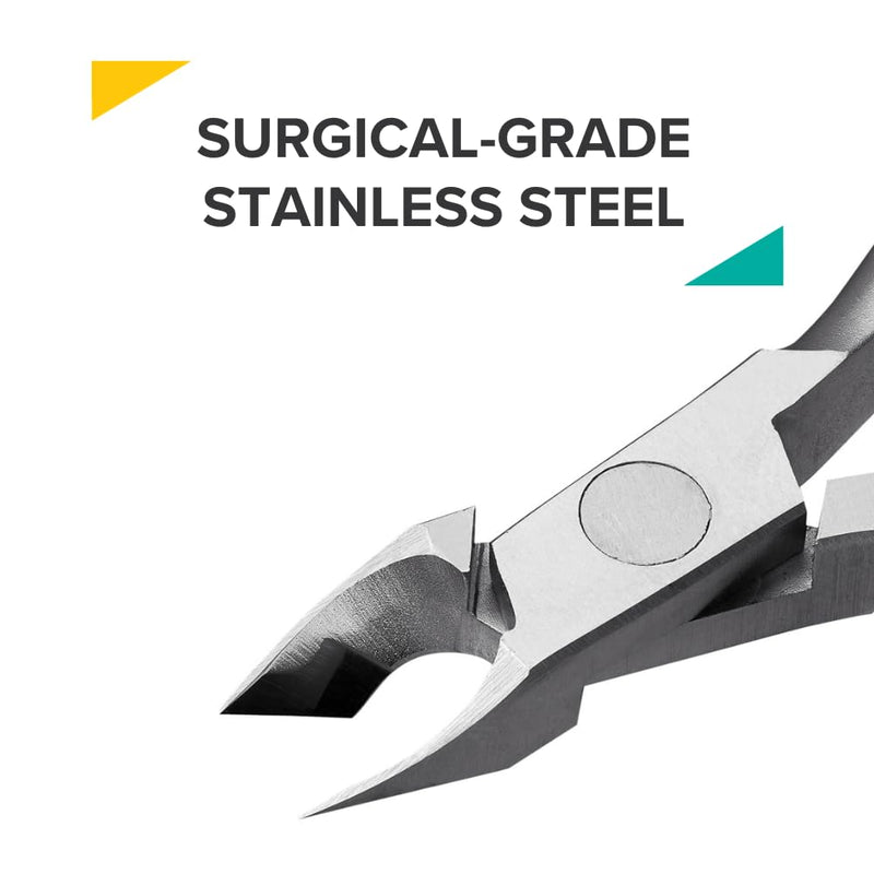 Rui Smiths Professional Cuticle Nippers | Precision Surgical-Grade Stainless Steel Cuticle Trimmer, French Handle, Double Spring, 5mm Jaw (Half Jaw) Double Spring 5mm Jaw