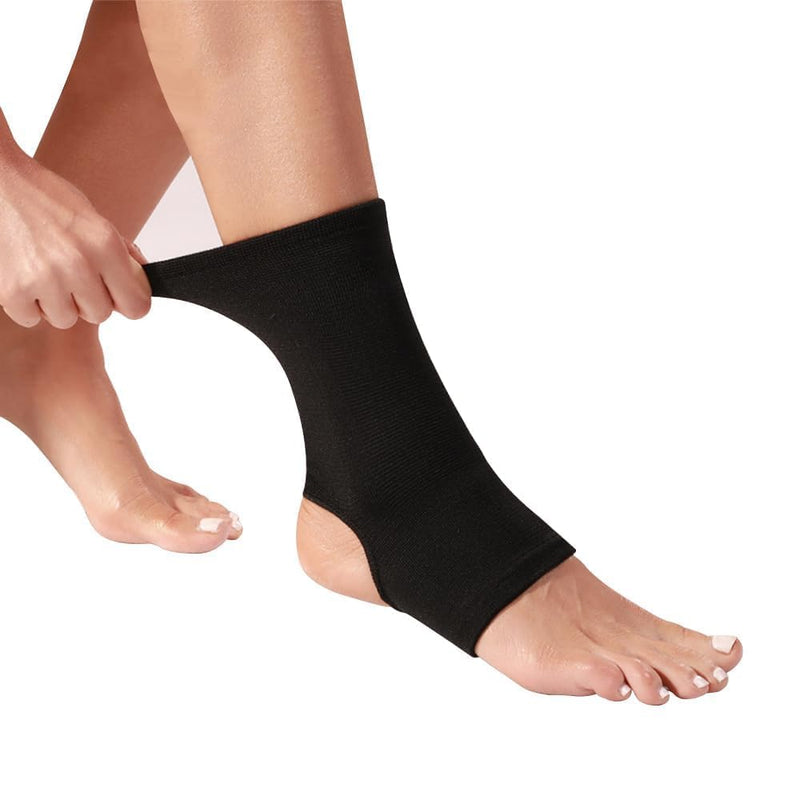 WrtmyR 2 Pack Ankle Brace Compression Sleeve, Ankle Wrap & Ankle Support for Women & Men, Ankle Compression Sock for Sprain, Swelling, Plantar Fasciitis, Tobillera (M Black) Medium (2 PACK) - BeesActive Australia