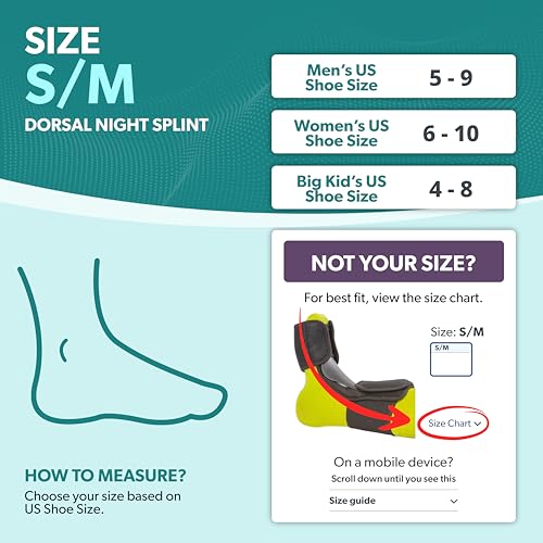 BraceAbility Plantar Fasciitis Support Bundle - Compression Socks and Dorsal Night Splint for Day or Night Foot Drop, Heel and Achilles Pain Relief (Medium)