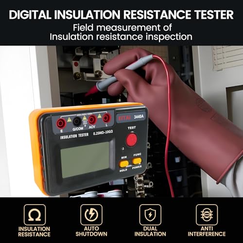 EITAI3440A Digital Insulation Resistance Meter Tester, 0.25MΩ-10GΩ, AC 0V-600V, Manufacturer Direct Sales, Megohmmeter, Megger Tester, Ground Resistance Meter