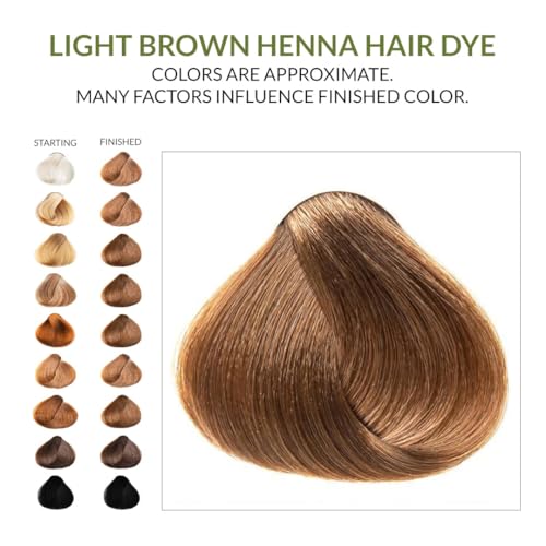 2 Packs Of Light Brown Henna Hair & Beard Color/Dye 100 Grams - Natural Hair Color, Plant-based Hair Dye - The Henna Guys 7.05 Ounce (Pack of 1)