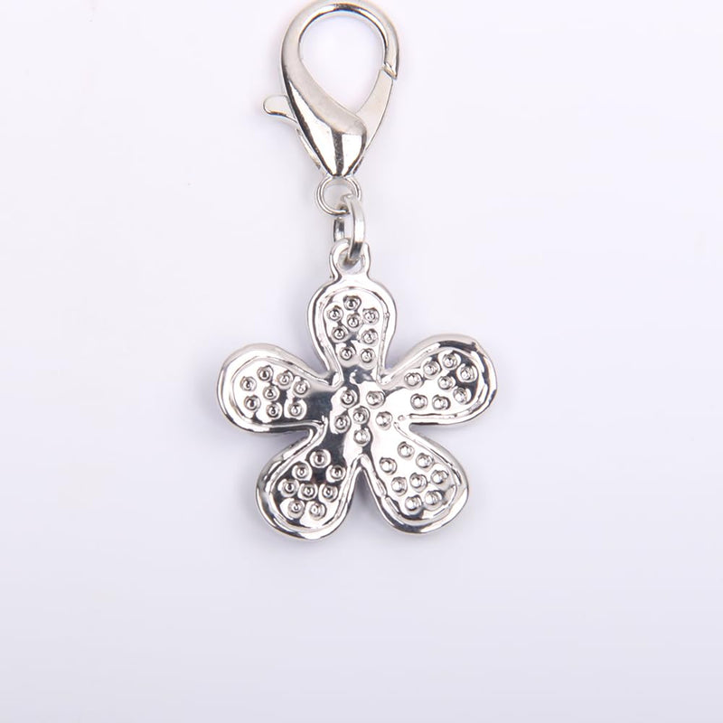 Bling Rhinestones Flower Charm Pendant Jewelry for Pet Dog Cat Puppy Necklace Collar Accessory Purple - BeesActive Australia