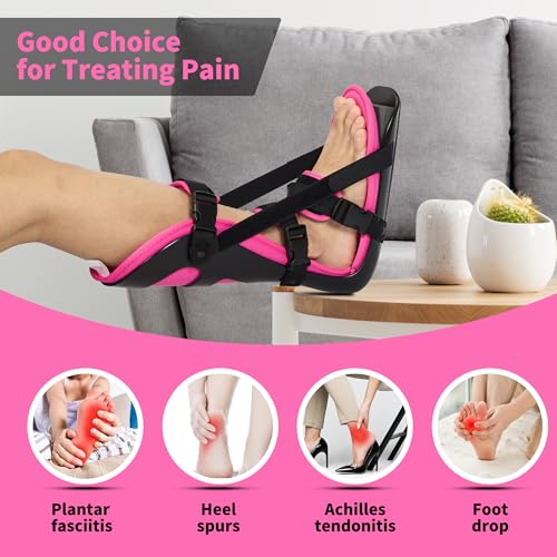 Plantar Fasciitis Night Splint, Adjustable Foot Brace, L Large