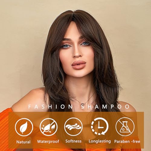 Light Brown Hair Dye Shampoo with Argan Oil, 3-in-1 Long-Lasting Formula for Men & Women, Easy to Use, 16.9 Fl Oz Light brown